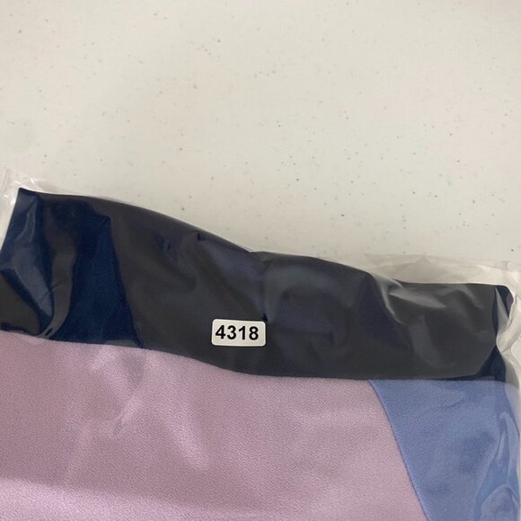 Hutch Colorblock Faux Wrap Midi Dress Womens Medium Short Sleeves Ruffle Belted - Picture 7 of 7